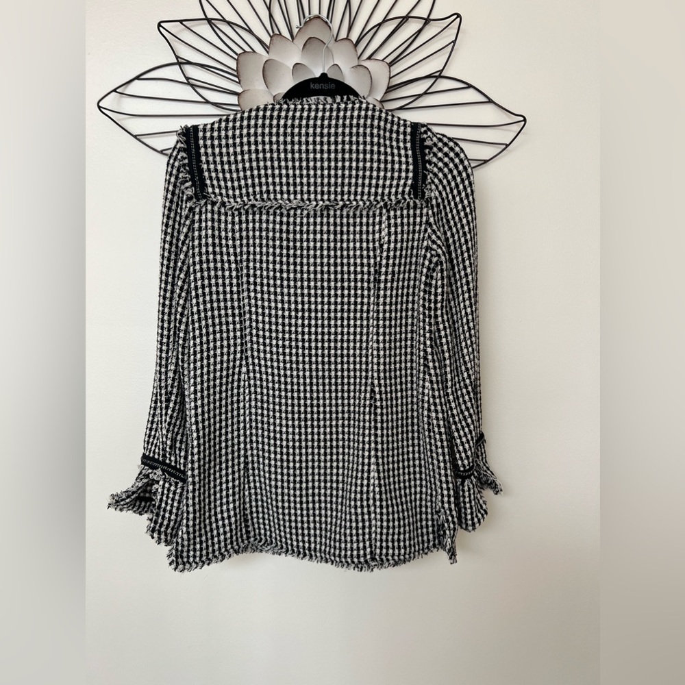 Elegant, Houndstooth Pattern Jacket From “Zara”; … - image 2
